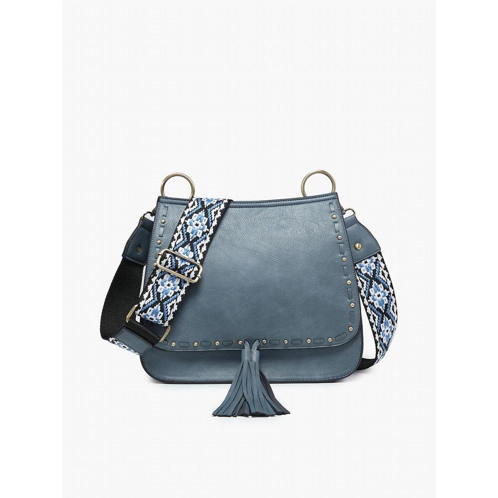 NEW JEN & CO. women's bailey crossbody bag in denim